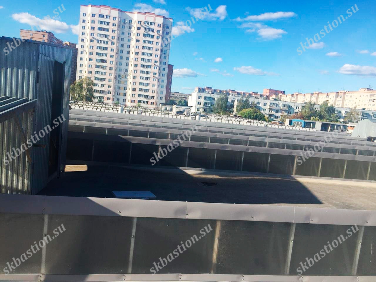 Устройство кровли производственных и складских  помещений